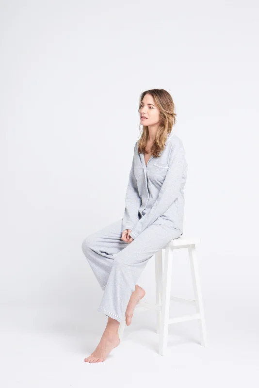 women's pajamas for a cozy night inPortsea PJ Set Long Grey