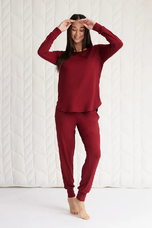 women's pajamas for those who want to feel pampered and lovedRelaxed Long Sleeve Top + Harem Pant