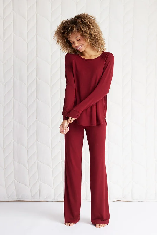 women's pajamas for cozy bedtime routinesRelaxed Long Sleeve Top + Pajama Pant